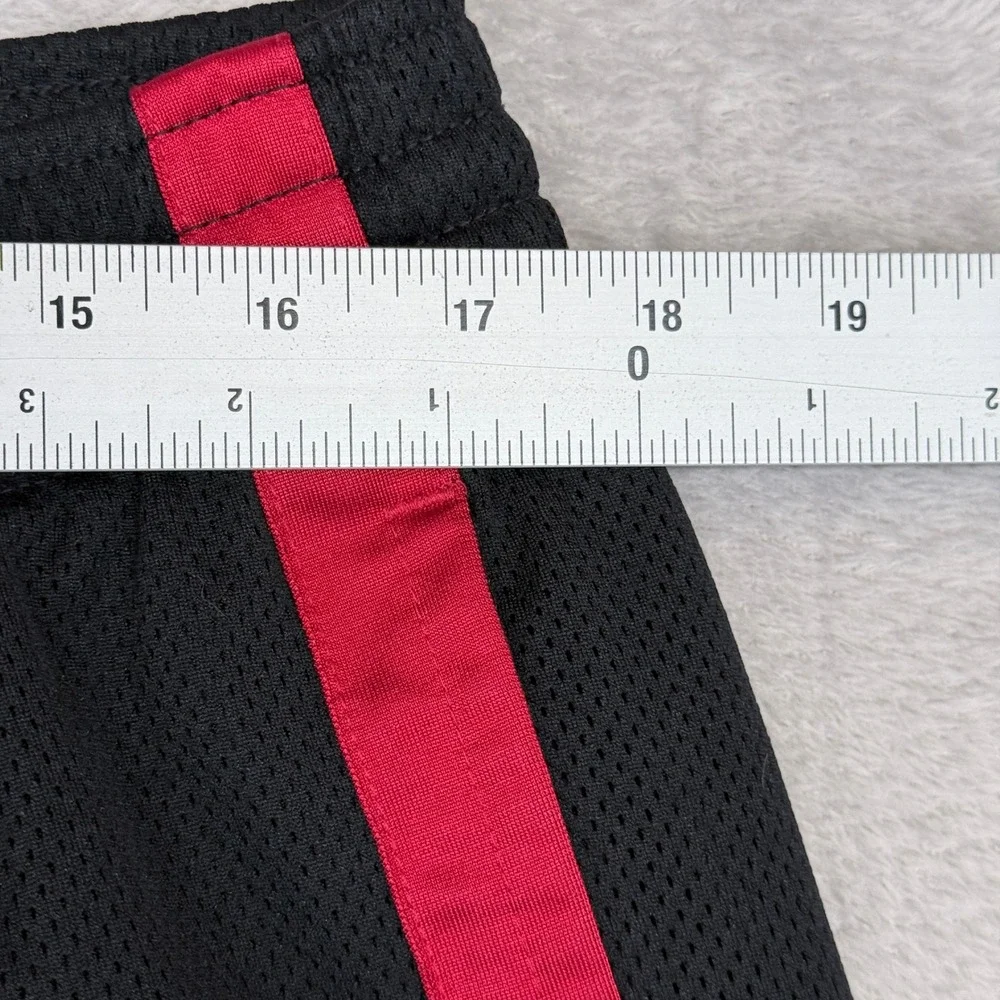 Nike Basketball Shorts Mens Large Black Red Mesh Athletic Gym Pockets Drawstring